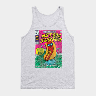 Hot Dog Surfer Tank Top