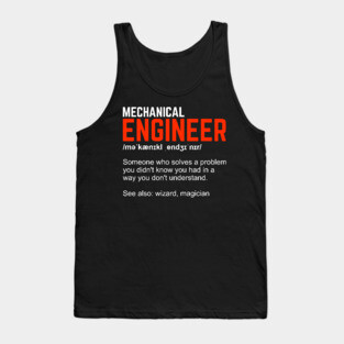 Mechanical Engineer Definition Engineering Gift Tank Top