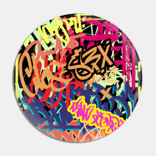 Abstract graffiti Pin