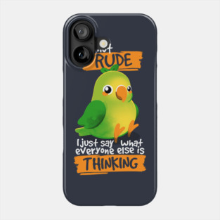 Rude parrot Phone Case