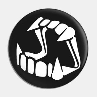 plastic Dracula vampire teeth Pin