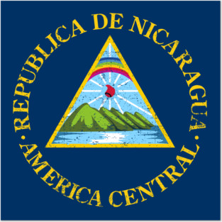 Nicaragua coat of arms - escudo nicaraguense Posters and Art