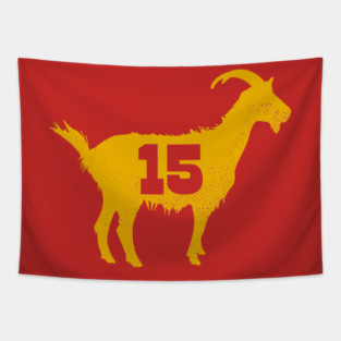 Mahomes Goat KC Chiefs Tapestry