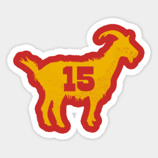 Mahomes Goat KC Chiefs Sticker