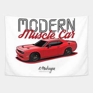 Dodge Challenger red Tapestry