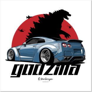 Nissan GTR Godzila Posters and Art