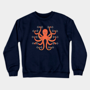 Gym funny Octopus Crewneck Sweatshirt