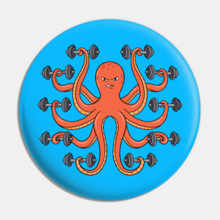 Gym funny Octopus Pin