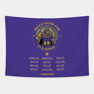Minnesota Vikings Fans - Tragical History Tour Schedule Tapestry