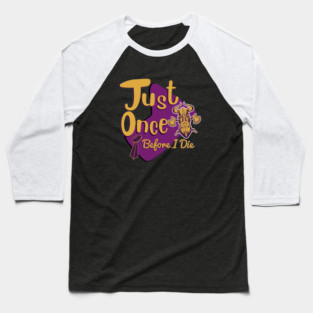 Minnesota Vikings Fans - Just Once Before I Die: Tiki Design Baseball T-Shirt