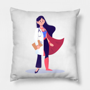 NURSE & DOCTOR SUPERHERO Pillow
