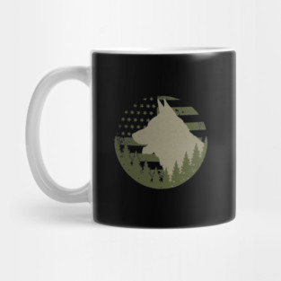 German Shepherd American Flag Mug
