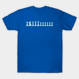 Chess pieces blue T-Shirt