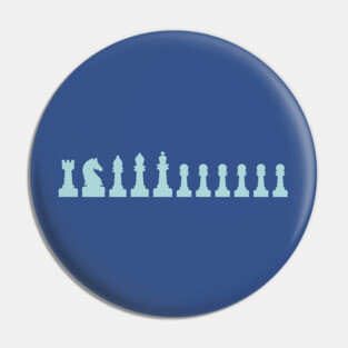 Chess pieces blue Pin