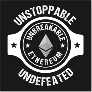 Ethereum Blockchain Crypto currency Posters and Art