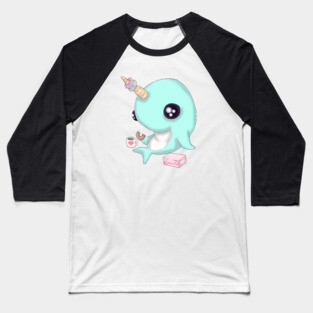 Narwhal on Break Baseball T-Shirt