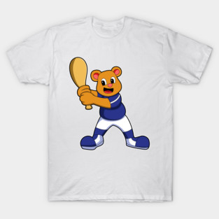 Bear as Batter at Baseball T-Shirt