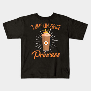 Pumpkin Spice Princess Kids T-Shirt