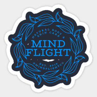 Mind Flight Leaf Circle Sticker