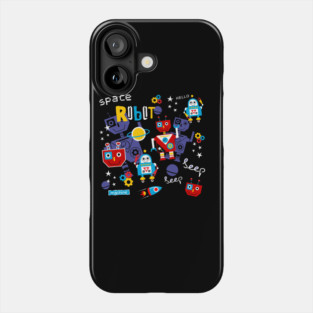 Space robot doodle Phone Case