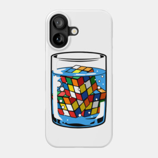 Rubik in glass illustration Phone Case
