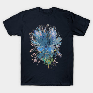 Blue Thistle Flowers T-Shirt