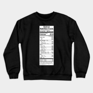 Detroit Nutrition Facts Crewneck Sweatshirt