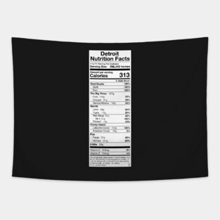 Detroit Nutrition Facts Tapestry