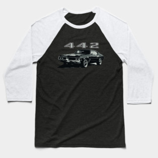 Black Olds 442 Baseball T-Shirt