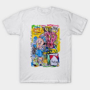 Mickey Kaws Love Skull T-Shirt