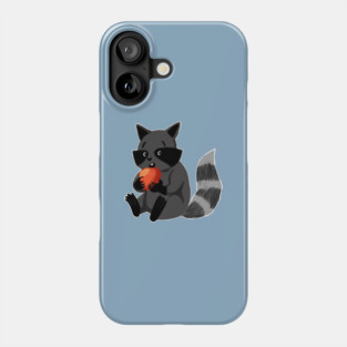 RACCOON EATING AN APPLE Phone Case