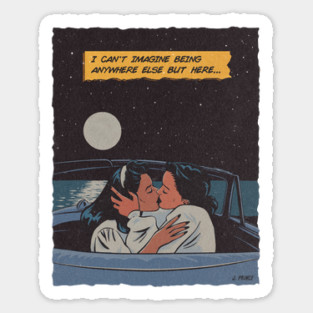 anywhere else but here Sticker