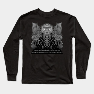 Gray Cthulhu Long Sleeve T-Shirt
