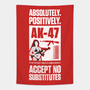 AK-47 Jackie Brown reference (white version) Tapestry
