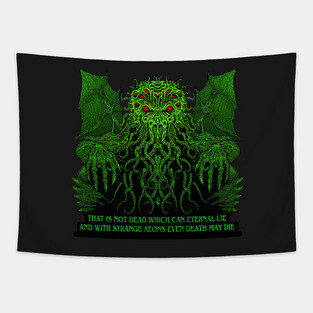 Green Cthulhu Tapestry
