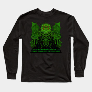 Green Cthulhu Long Sleeve T-Shirt