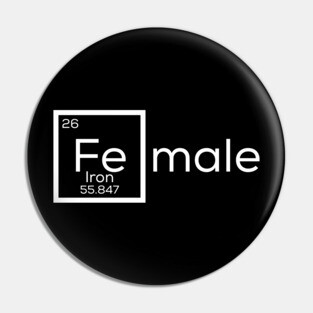 Female iron symbol Pin