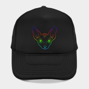 Rainbow sphynx cat Hat
