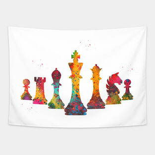 Chess pieces Tapestry