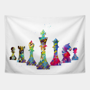 Chess pieces Tapestry
