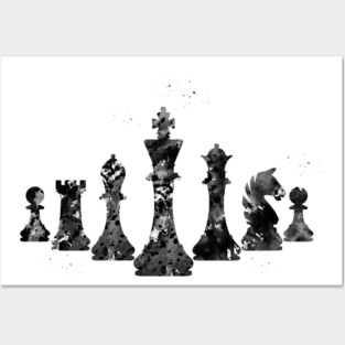 Chess pieces Posters and Art