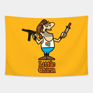 Little China Pizza Tapestry