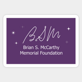 BSM Foundation White Logo on Purple Sticker