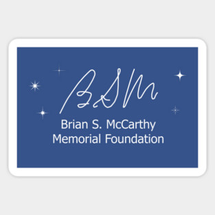 BSM Foundation White Logo on Navy Blue Sticker