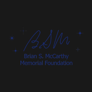 BSM Foundation Logo Blue On Black T-Shirt