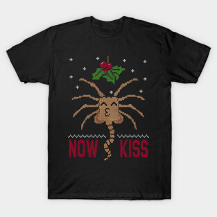 NOW KISS - Ugly Christmas Sweater T-Shirt