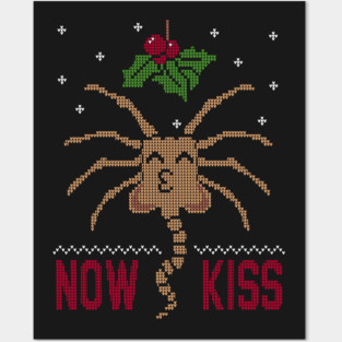 NOW KISS - Ugly Christmas Sweater Posters and Art