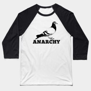 Anarchy Pigeon Baseball T-Shirt