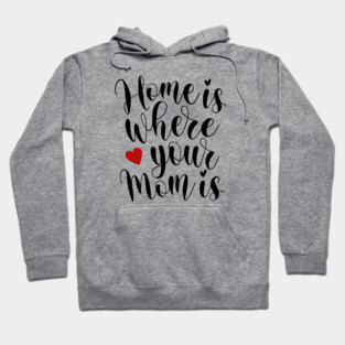 Home Is Where Your Mom Is Mother's Day Inspirational Quote Hoodie