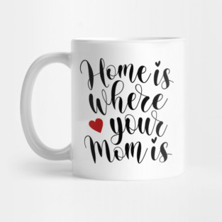 Home Is Where Your Mom Is Mother's Day Inspirational Quote Mug